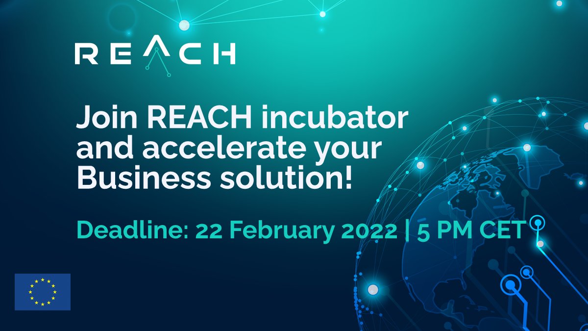Second REACH Incubator Open Call is now ready for applications!