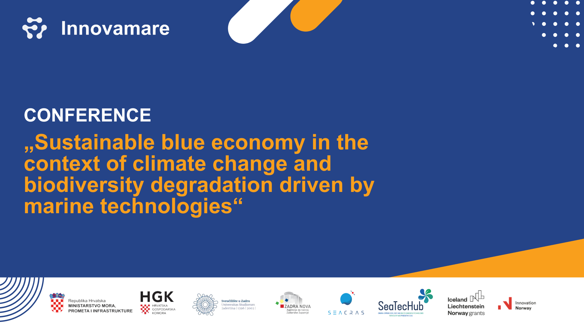 Conference – “Sustainable blue economy in the context of climate change and biodiversity degradation driven by marine technologies”
